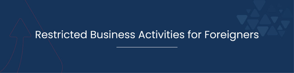 Restricted Business Activities for Foreigners 01
