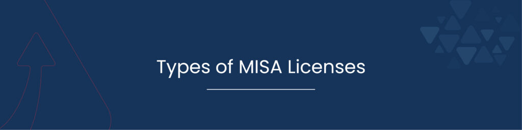 Types of MISA Licenses 01