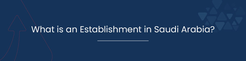 What is an Establishment in Saudi Arabia